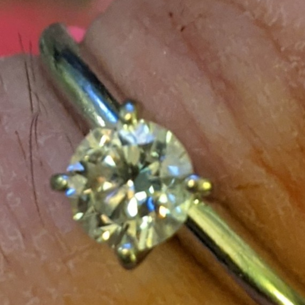 Diamond Engagement Ring Solitaire .5 CT  White gold 14k